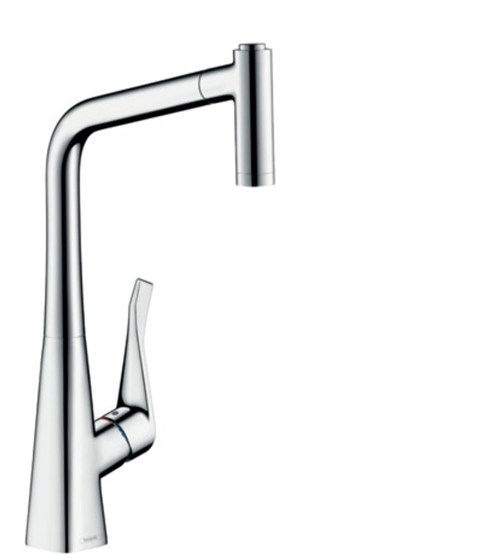 https://raleo.de:443/files/img/11eeea1f3d60969092906bba4399b90c/size_l/Hansgrohe-HG-Spueltischmischer-320-Metris-M71-Ausziehbrause-2jet-chrom-14820000 gallery number 1